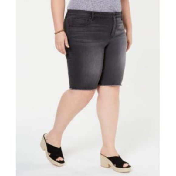 Style & Co. Plus Denim Cut-Off Bermuda Shorts - Picture 3 of 3